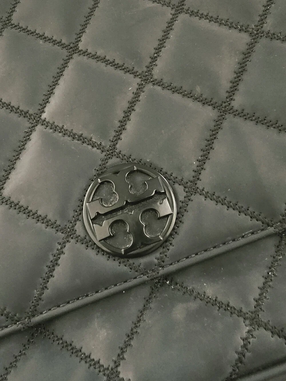 Tory Burch Willa Matte Black Quilted Leather Convertible Shoulder Bag